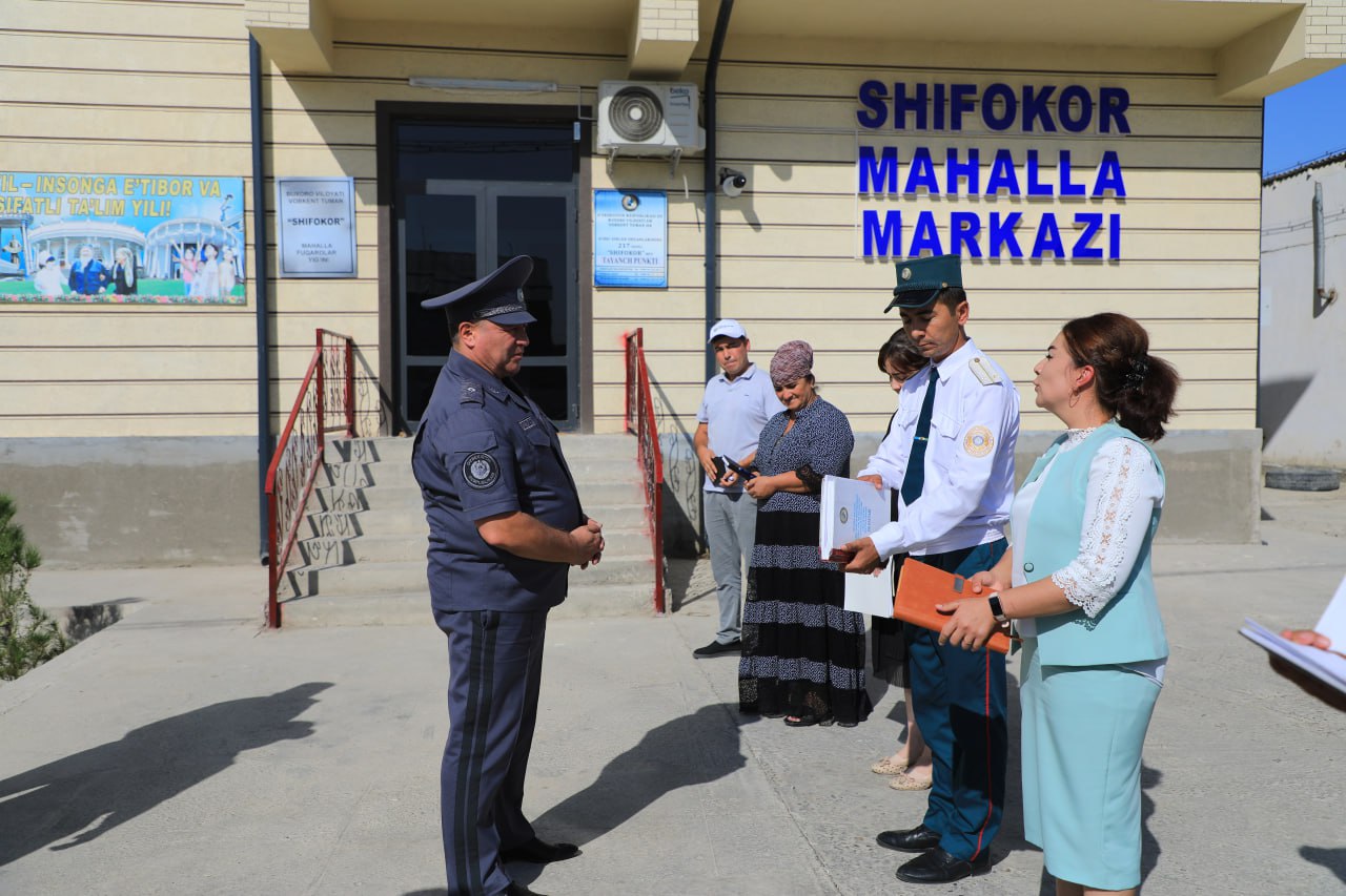Ichki ishlar vaziri o‘rinbosari general-mayor Bahodir Mirzaraximov Buxoro viloyatidagi o‘r…