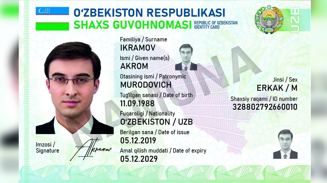 2021 йил 1 январдан бошлаб биометрик паспорт ўрнига ID-карталар берилади